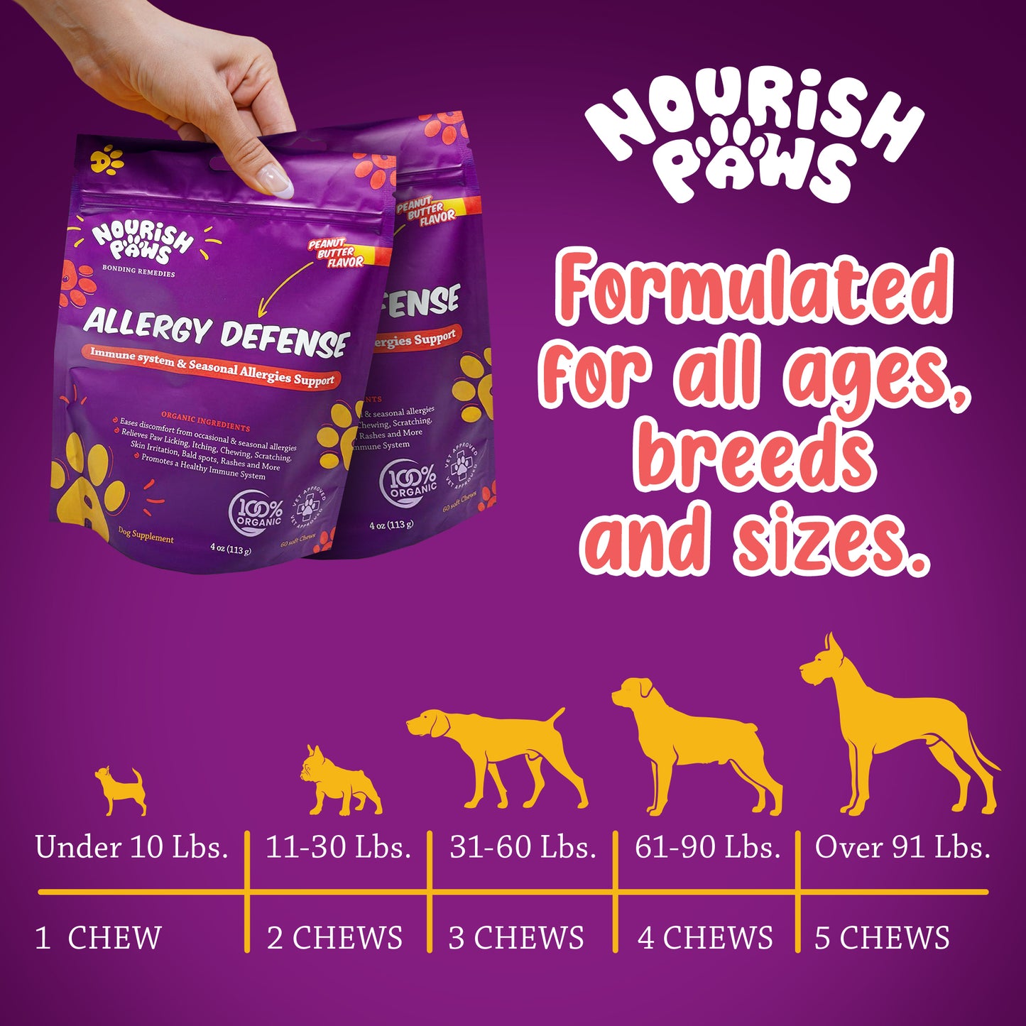 Allergy Defense 60 Chews Pouch