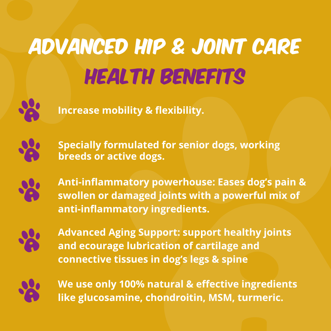 Organic Advanced Hip & Joint Care Dog Supplement 120 Chews