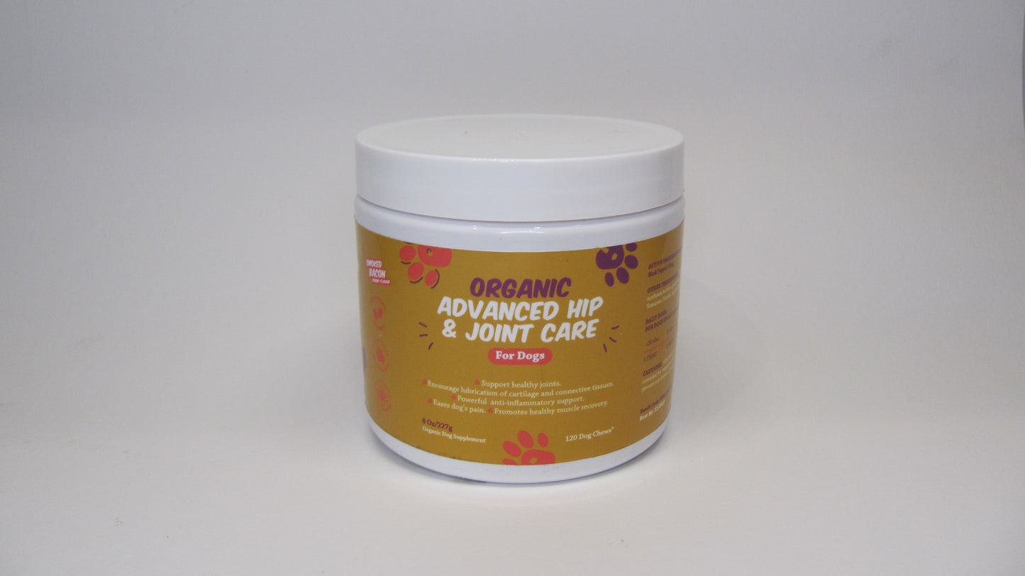 Organic Advanced Hip & Joint Care Dog Supplement 120 Chews
